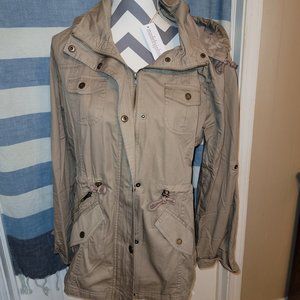 MBJ Womens Pop of Color Parka Jacket Size Large NWT
